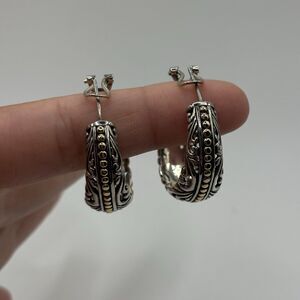 Bali Designs Robert Manse Sterling Silver 18k Gold Accent Earrings